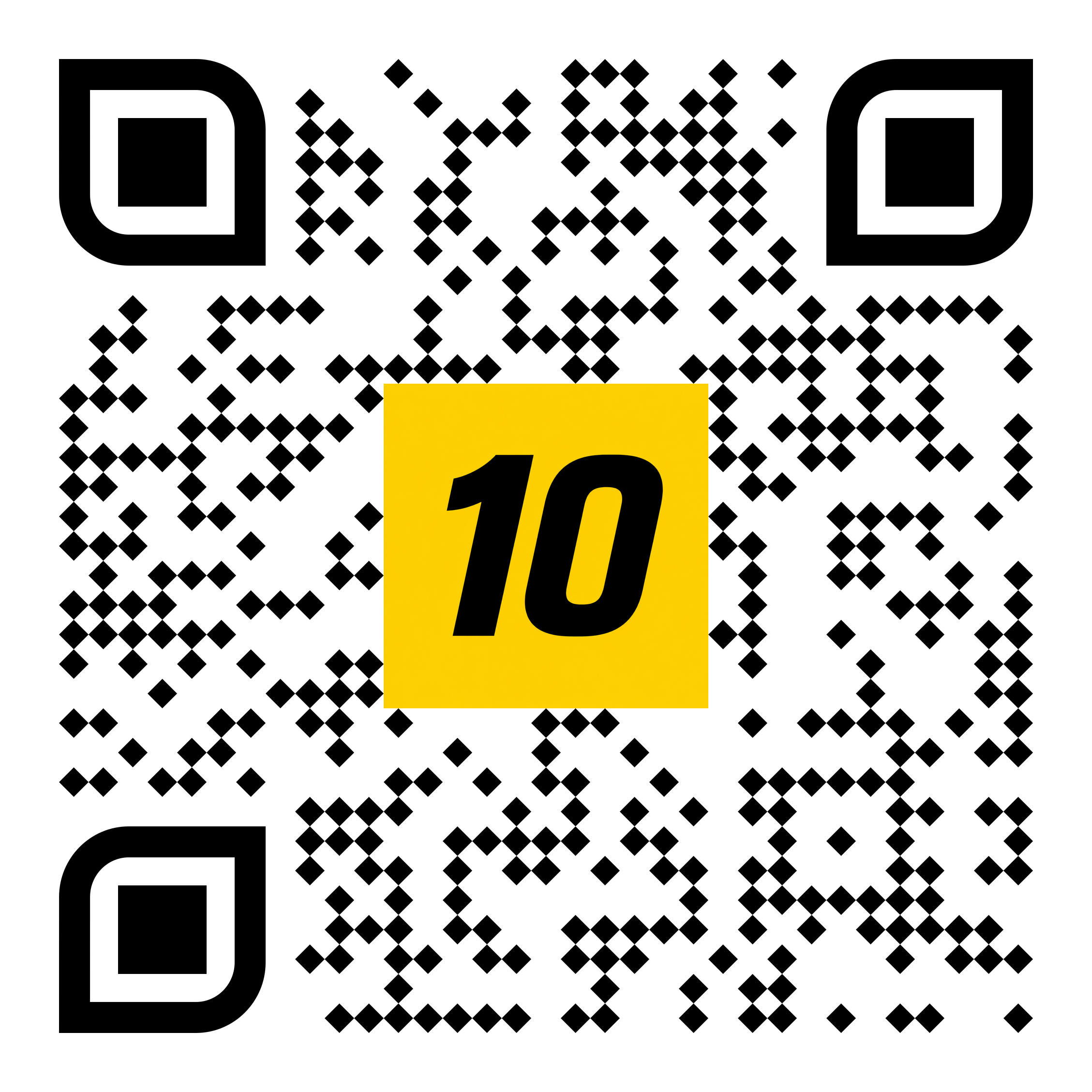 קוד QR להורדת אפליקציית מוניות 10